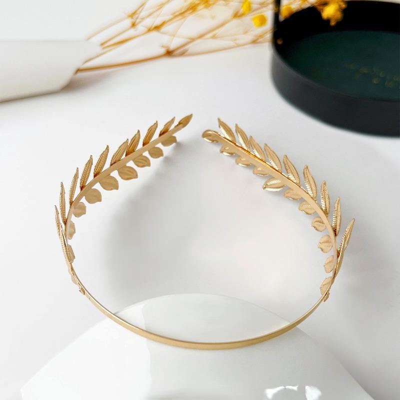 Bride Leaf Hairband Party Metal Leaf Hair Accessory Elegant Crown Headband Leaf Hairpin