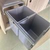 Under-Sink Pull-Out Double Bucket Trash Can with Lid