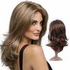 Fashionable Center-parted Wig, Woman's Medium-length Curly Hair Synthetic Headband Wig