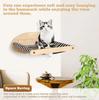 Cat Hammock Wall Mounted Large Cats Shelf - Solid Wood Cat Perches Climbing Shelf- Stripes Kitty Furniture for Sleeping