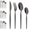 16Pcs Western Golden Cutlery Set Knife Fork Spoon Dinnerware Set Flatware Stainless Steel Silverware Party Kitchen Tableware
