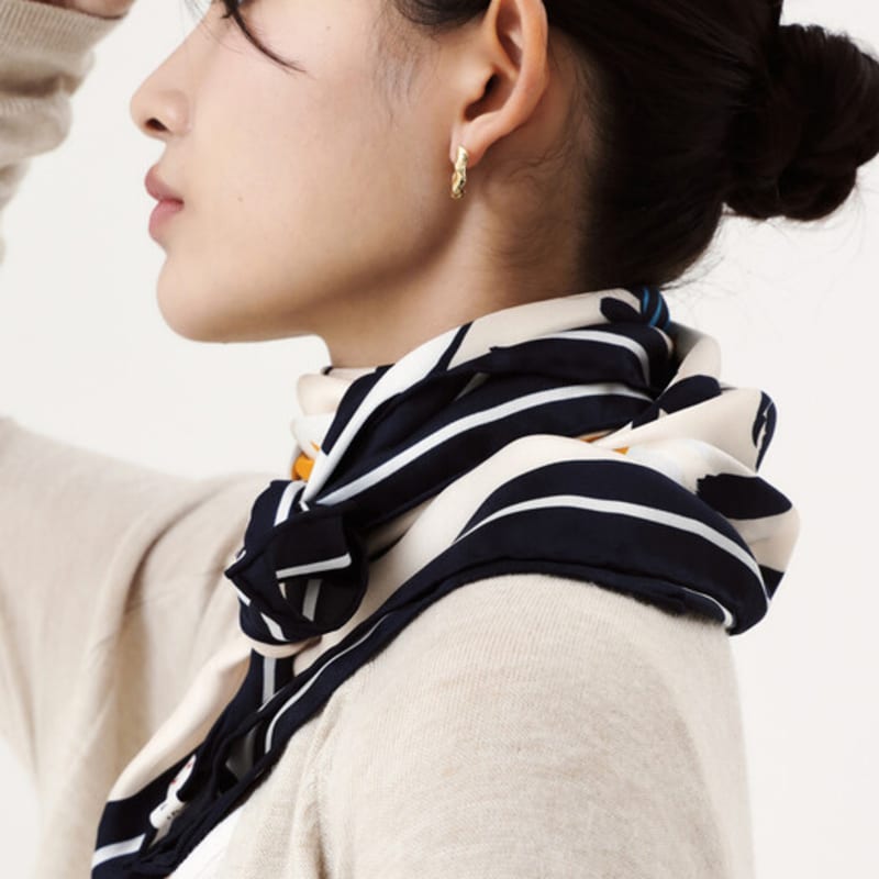 ONSZ Botanical Cotton Split Silk Scarf