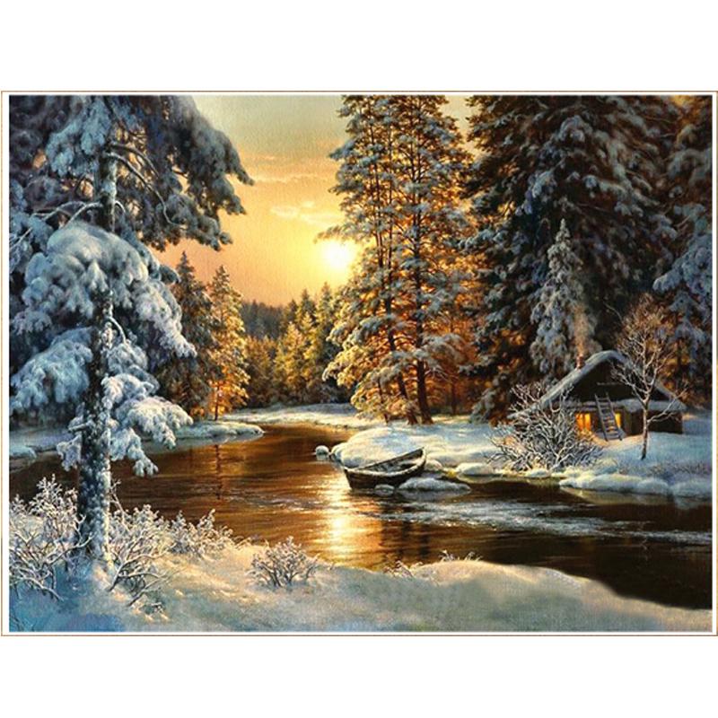 

30x25CM Полная дрель 5D DIY Алмазные точки Бескаркасная картина Украшение дома 30x25CM