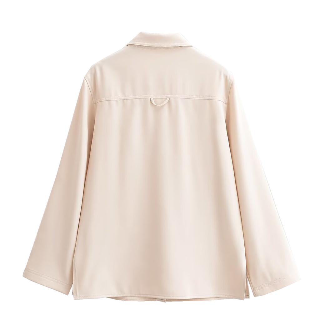 European and American Style, New Women's Clothing, Foreign Style, Fashionable, Drape Pocket Shirt 1063828715
