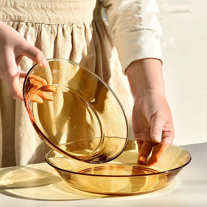 Heat-Resistant Borosilicate Glass Deep Plates (Set of 2)