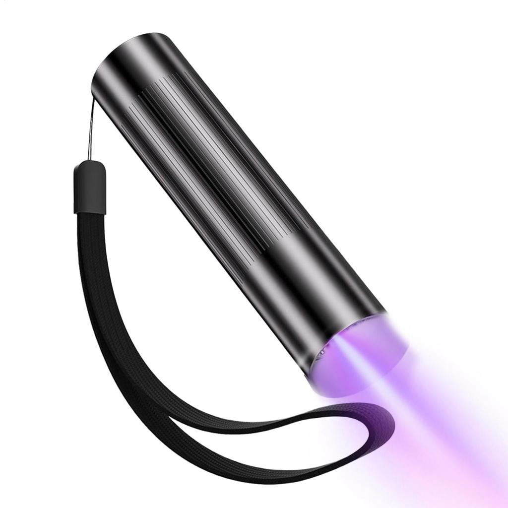 395nm UV Flashlight 200mAh TYPE-C charging Ultra-violet Torch Waterproof UV Lamp for Pet Urine Stain Gem and Money Detector
