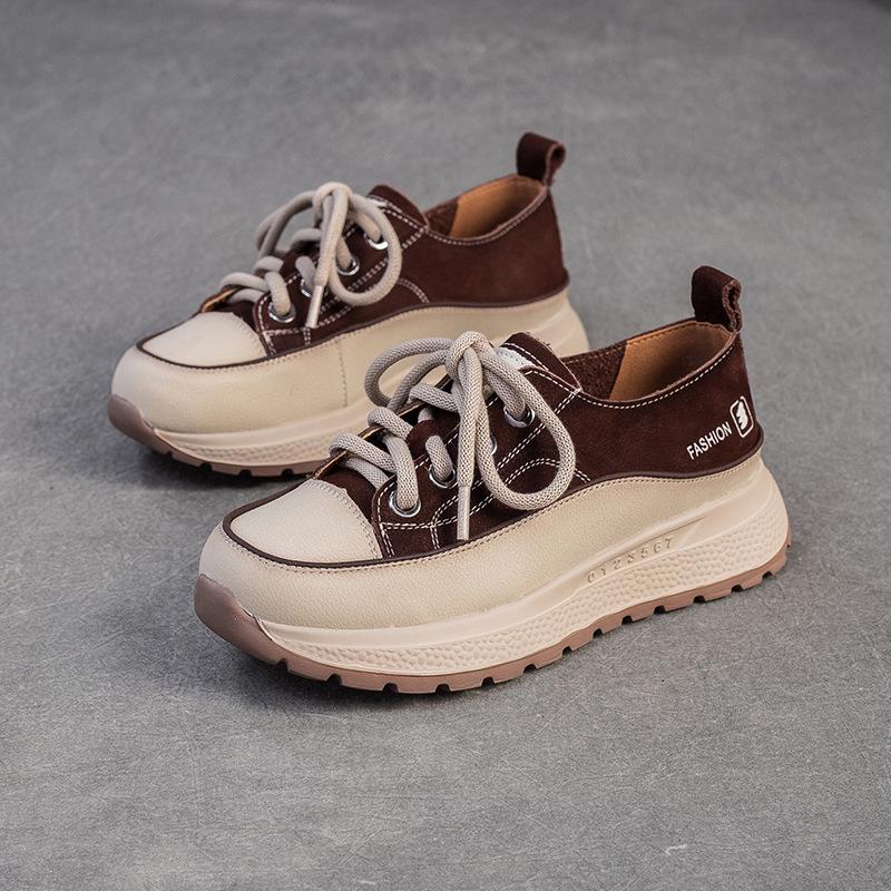 Jayzhou 2025 Retro Mori Round Toe Women's Platform Board Shoes - Autumn/Winter Casual Comfort