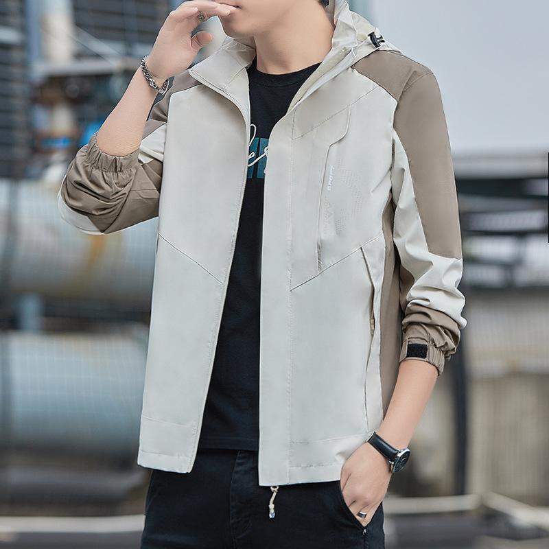 Spring New Casual Jacket Men's Spring Trend Waterproof Outdoor Jacket Men's Clothing