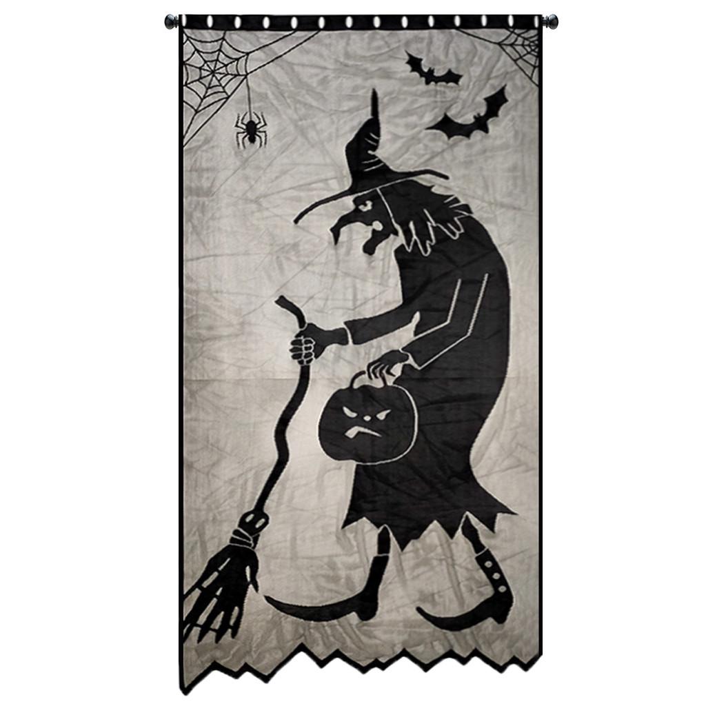 Halloween Decoration Curtain Halloween Witch Curtain Lace Curtain