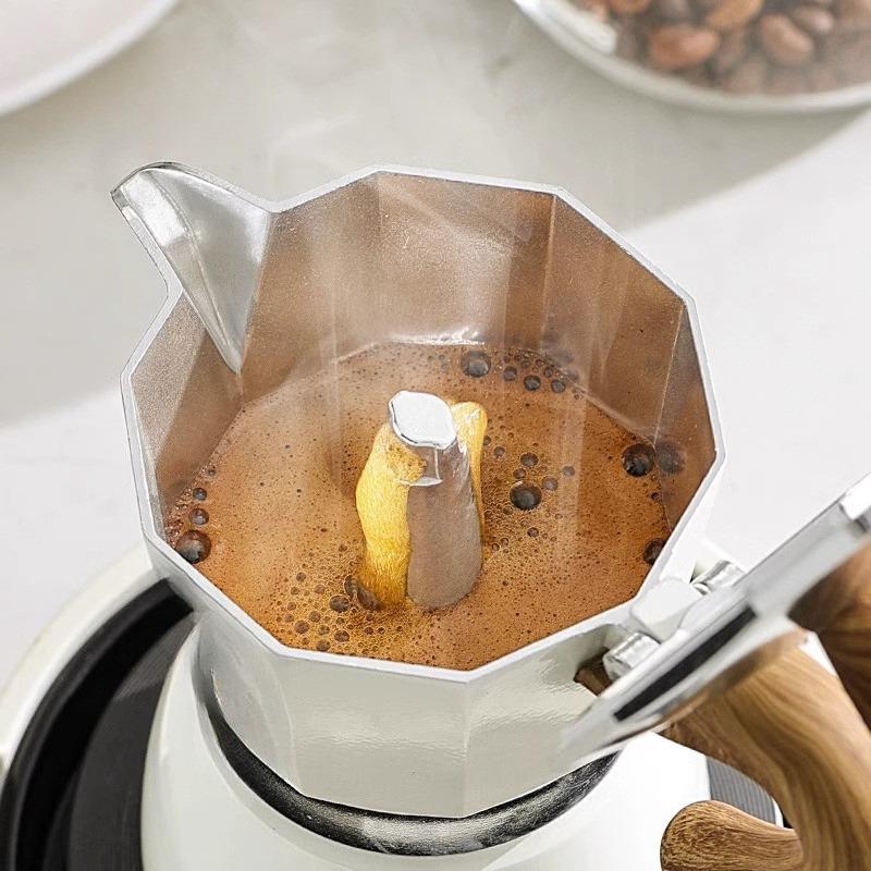 High Pressure Extraction Coffee Mocha Pot Household Italian Espresso Hand Brewed Coffee Pot Outdoor Portable Coffee Utensil