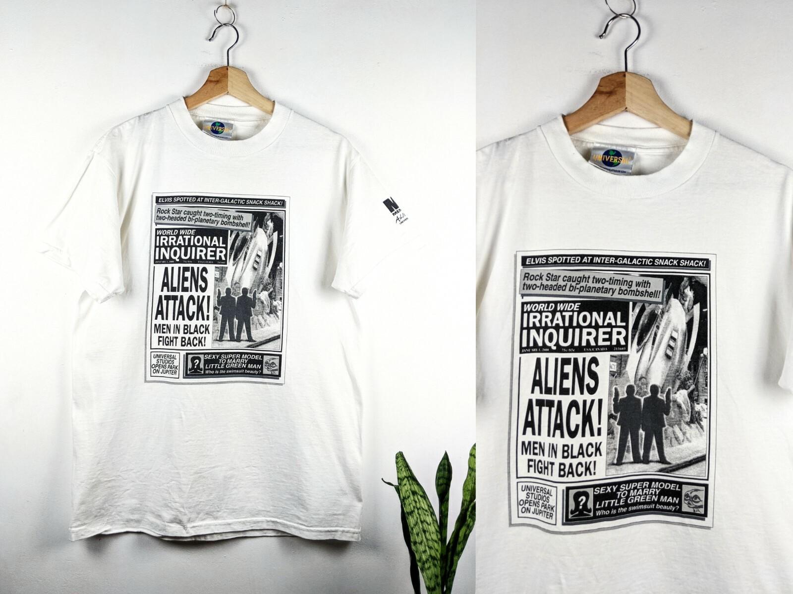 Vintage Men in Black T-shirt Movie Merch Alien Attack 2000 XXXXL