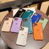 Applicable To iPhone17 Mobile Phone Case New Electroplated 6D Straight Edge Side Love Wristband Bracket Apple 16 Protective Case