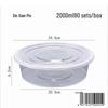 Disposable Plastic Round Food Container with Lid