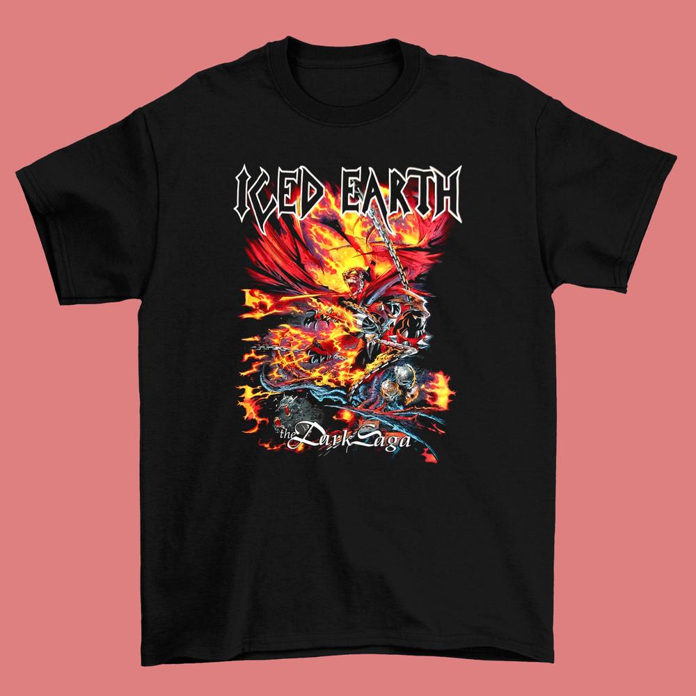 The Dark Saga Iced Earth Tee Shirt Black Full Size Men Women S-234XL Unisex T-Shirt XXXL