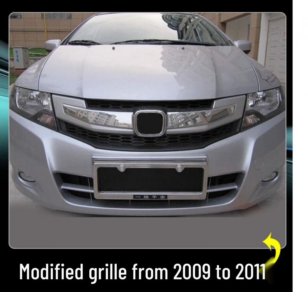 Gray Front Grille Assembly for Honda Fit (2009-2019)