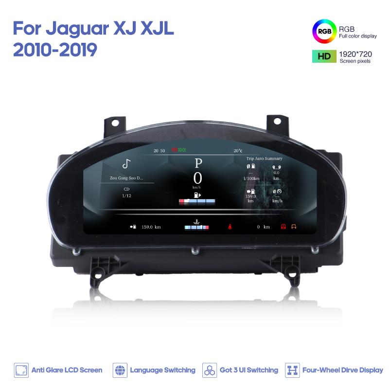For Jaguar XJ XJL 2010-2019 Carplay Car LCD Dashboard Panel Virtual Cockpit Digital Cluster Instrument Speedometer Unit Display