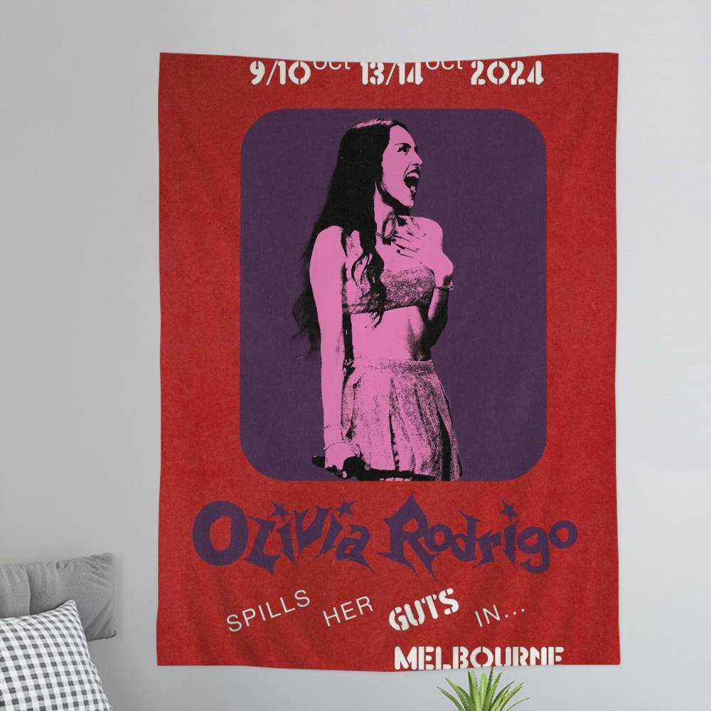Singer OOlivia RRodrigo DIY Wall Tapestry Hanging Tarot Hippie Wall Rugs Dorm INS Home Decor