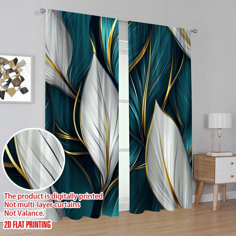 2pcs Curtains Modern Style Versatile 100% Polyester,Without Electricity Party Decorations Suitable for Holiday Family Party