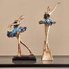 Resin Ballet Dancer Sculpture Girl Figurines Elegant Statues  Decoration for Cabinet Desktop