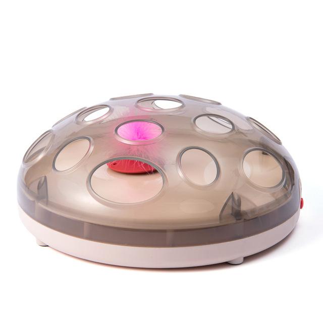 Electric Cat Toy Turntable Pet Interactive Kitten Catches Mouse Plush Toys Play Board Funny Cat Supplies Chats Scratching Board