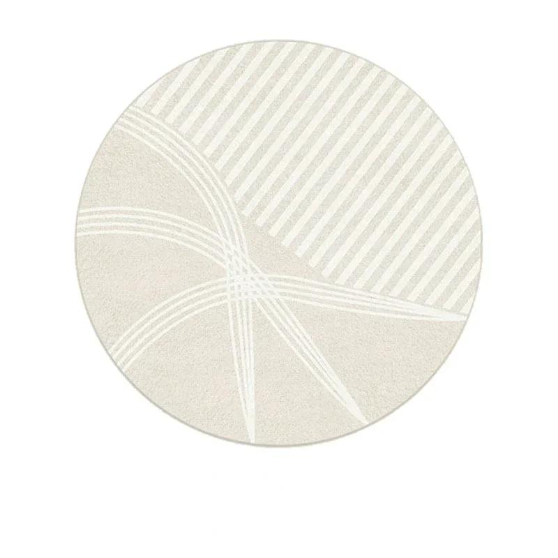 Round Living Room Carpet Large Striped Carpets for Bedroom Rug Bedside Floor Mat Modern Creative Minimalism Home Decoration Rugs