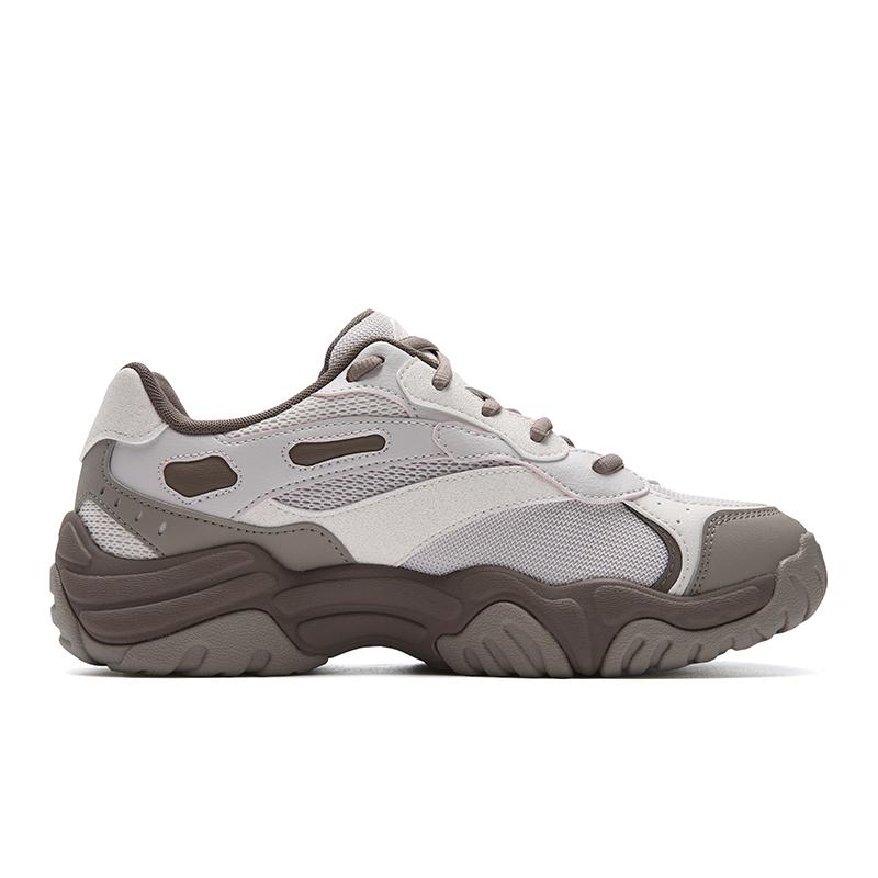 Fila KORAL Breathable Height Increasing Low Top Chunky Sneakers Women's Light Gray Purple Pink F12W612107FGP