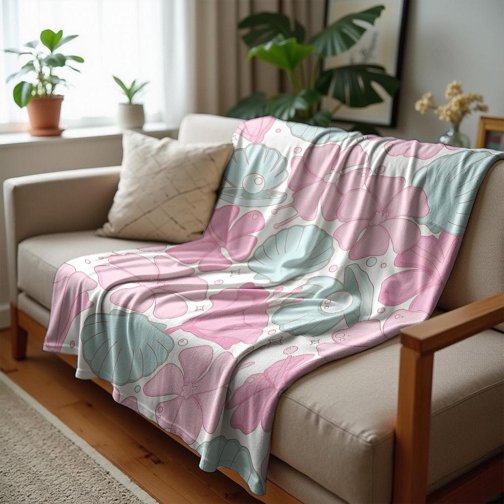 Cute Red Spotted Mushroom Floral Anime Cartoon Flannel Blanket Soft Warm Throw for Bedroom Sofa Car Kids Holiday Gift