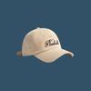 Retro simple baseball cap women's big head circumference embroidered hat peaked hat soft top widened brim shows the face is small and versatile