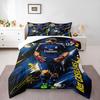 3 Piece Bedding Set with Duvet Cover and 2 Pillowcases - Iker Casillas Real Madrid Goalkeeper Print - Blue Soccer Decor for Fans