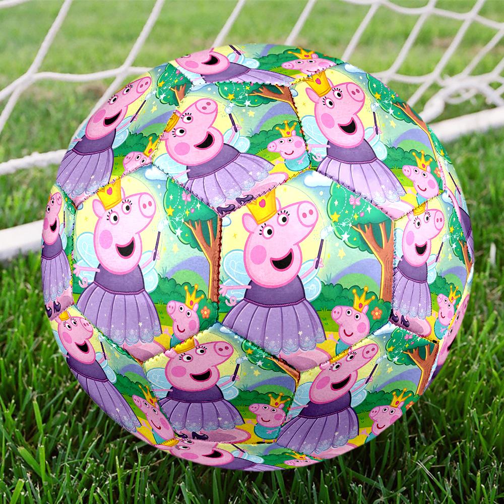 Pink Pig Print Size 5 Soccer Ball, Standard Match Football for Sports Game and Team Practice, Ideal Gift for Soccer Fans