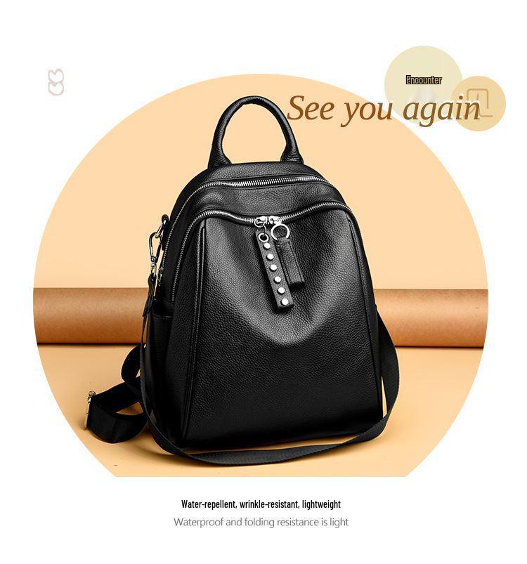 Damen Trendiger Minimalistischer Lederrucksack – Vielseitige Reise-Umhängetasche mit großem Fassungsvermögen