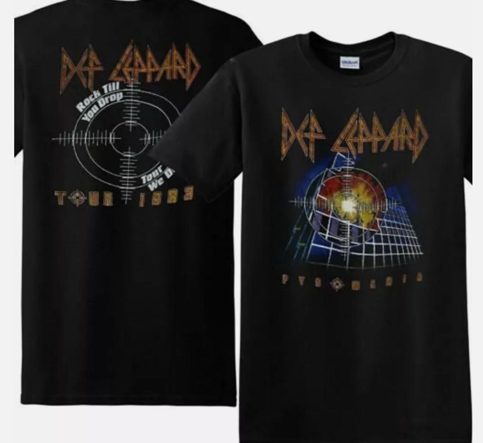 Reprint 1983 Def Leppard Pyromania Tour Concert Rock Band T-Shirt M