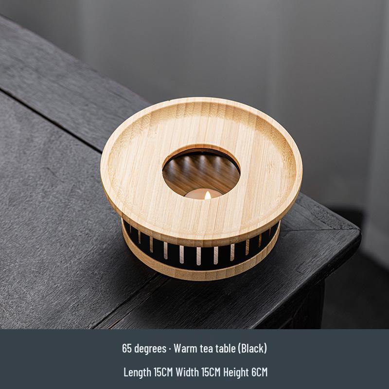 Bamboo Candle-Heated Tea Warmth Set: Insulated Pot & Gong Dao Bei