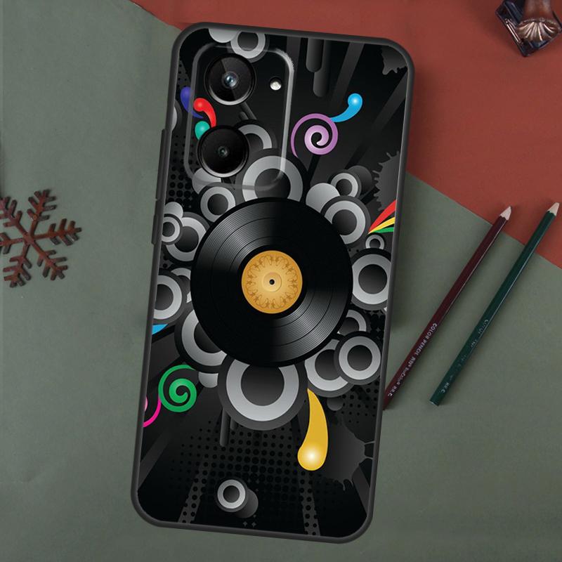 

Vinyl DJ Record Art Case For Realme C75 C65 C67 C71 C63 C61 C55 C51 C53 C35 11 12 13 14 15 Pro Plus GT6 GT7 Pro Realme C75 4G