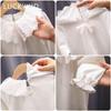 White Shirts for Girls Long Sleeve Ruffle Girls Blouses Spring Autumn School Girls Lace Shirt Princess Tops