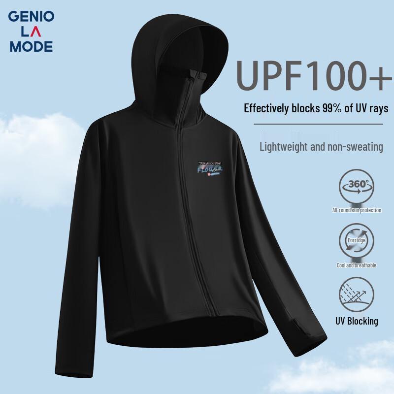 

GENIOLAMODE Men s UPF100+ Cooling Sun Protection Hoodie XL