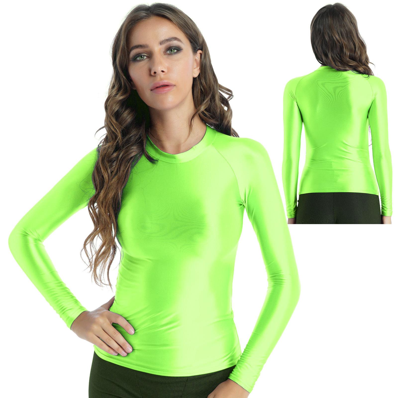 

Жіноча повсякденна модна футболка з довгим рукавом і еластичними облягаючими спортивними топами XL