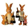 Resin Rabbit Garden Ornament with Solar Lantern Cute Rabbit Animal Ornament for Xmas Party Outside Patio Yard Lawn Porch Decor