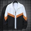 Jacket Men's Stand Up Collar Jacket Color Blocked Casual Men's Jacket Stand Up Collar Jacket