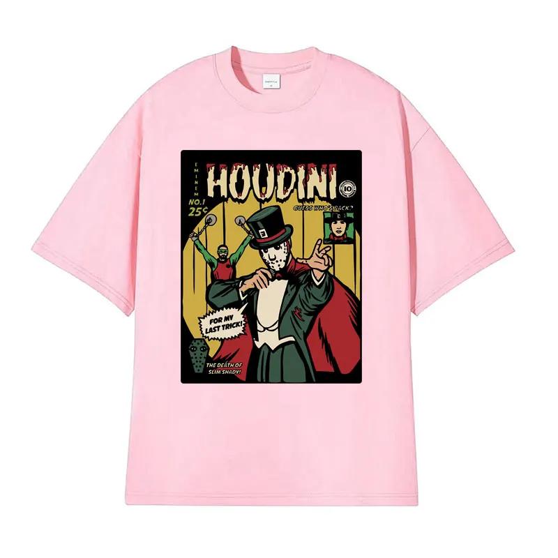 Eminem Houdini 2024 Nové album Trička Hádej, kdo je zpět a Pro můj poslední trik Tričko Muži Ženy Retro Ležérní 100% Bavlna Tričko