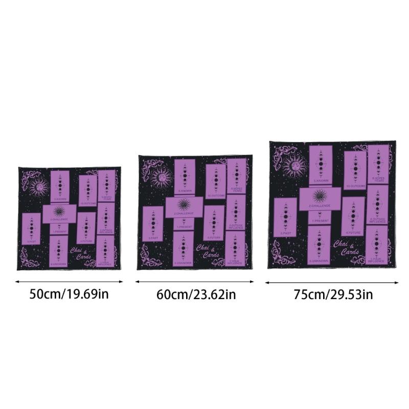 Elegant Tarots Card Spread Cloth Exquisites Soft Velvets Tarots Tablecloth for Spiritual Practices Gift