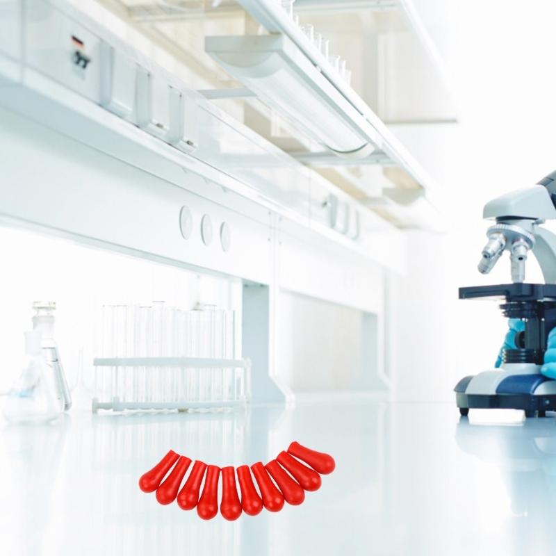 50Pcs Rubber Bulb Caps Dropper Rubber Caps Pipettes Caps for Droppers and Pipettes Laboratory Experiment Accessories
