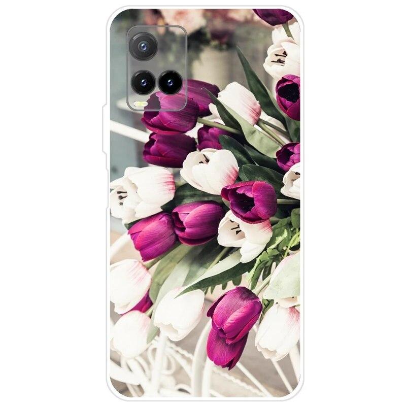 

Чехол для Vivo Y21 Y21s Vivo Y33s, мягкий силиконовый чехол с милым мультяшным котом для Vivo Y21 s Y33s, чехлы для телефонов Fundas VivoY21, полный бампер Vivo Y21