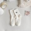 5 Paar Weiße Socken für Damen Frühling und Herbst Lustige Socken für Paare Lässige Sportsocken Studentensocken