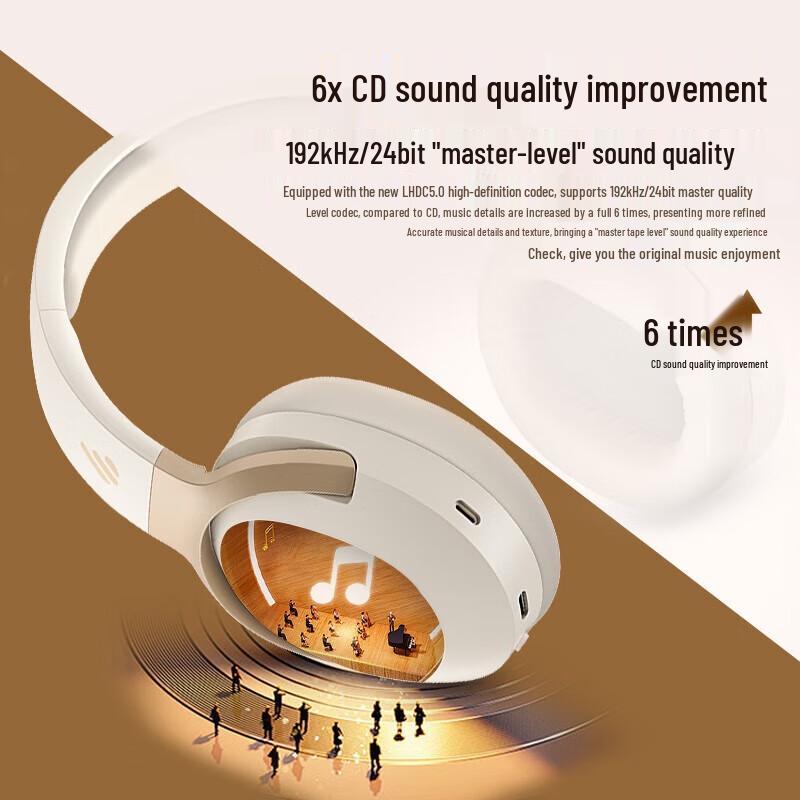 Edifier W820NB Spatial Audio Dual Gold ANC Wireless Over-ear Headset