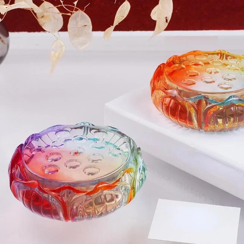 Namų dekoras Ornamentai Amatai Pasidaryk pats Lotoso formos smilkalų laikiklis Epoksidinės dervos liejimas Silikoninė forma