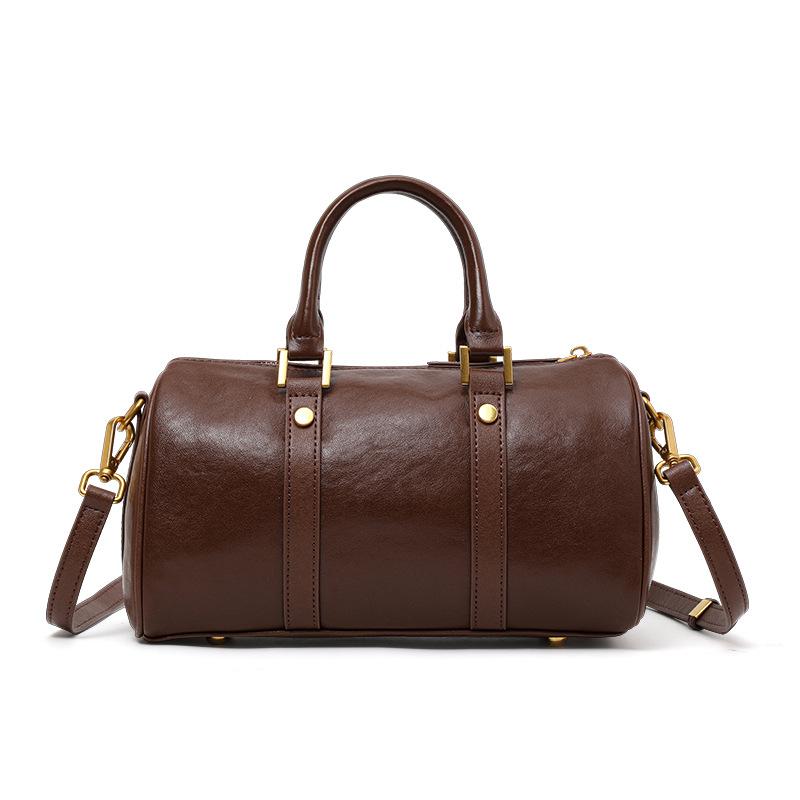 Retro Textured Small Bag for Women New Style Korean Versatile Crossbody Bag Boston Fashion Carry on Pillow Bag