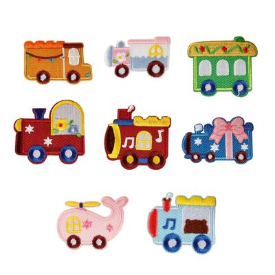 8 Pcs Cartoon Car Iron On Patches Clothing Patches Lovely Toy Car Repair Patches Embroidery Patches for Bag Decoration