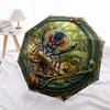 Colorful Spider Nature pattern umbrella, portable and foldable design, 8 ribs, a casual accessory for Halloween, Christmas, and birthday gifts.