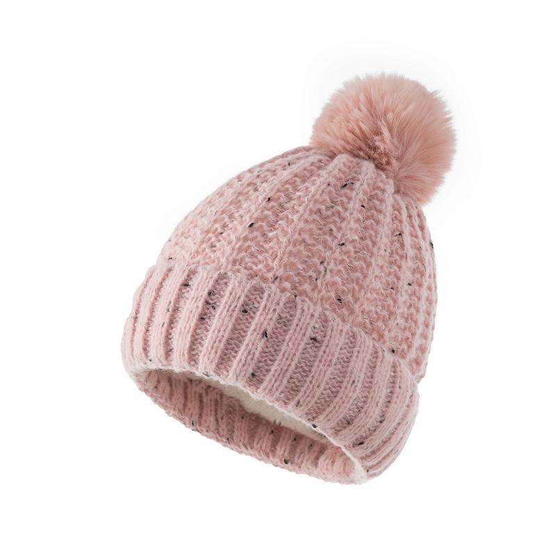Winter Knitted Beanie Women's Thick Warm Beanie Skull Cap Women's Knitted Letter Hat Beanie Outdoor Riding Suit